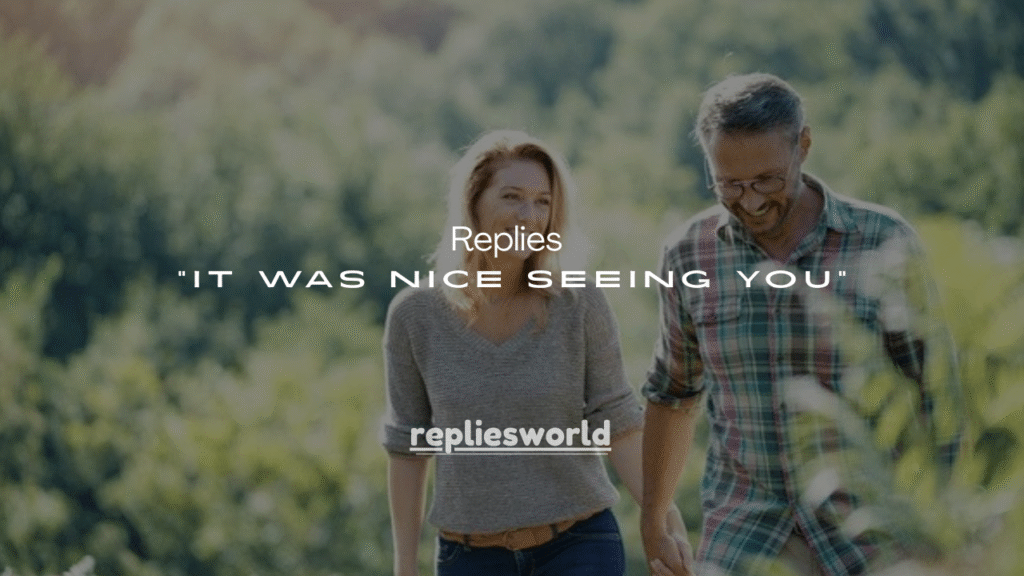 57+Perfect Replies to “It Was Nice Seeing You”