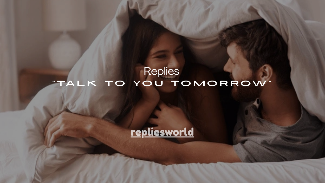 190+ Flirty Replies to “Talk to You Tomorrow”